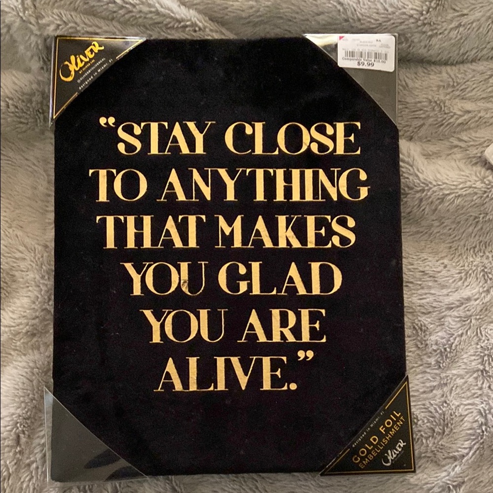 Oliver Gal Black and Gold Inspirational Wall Art